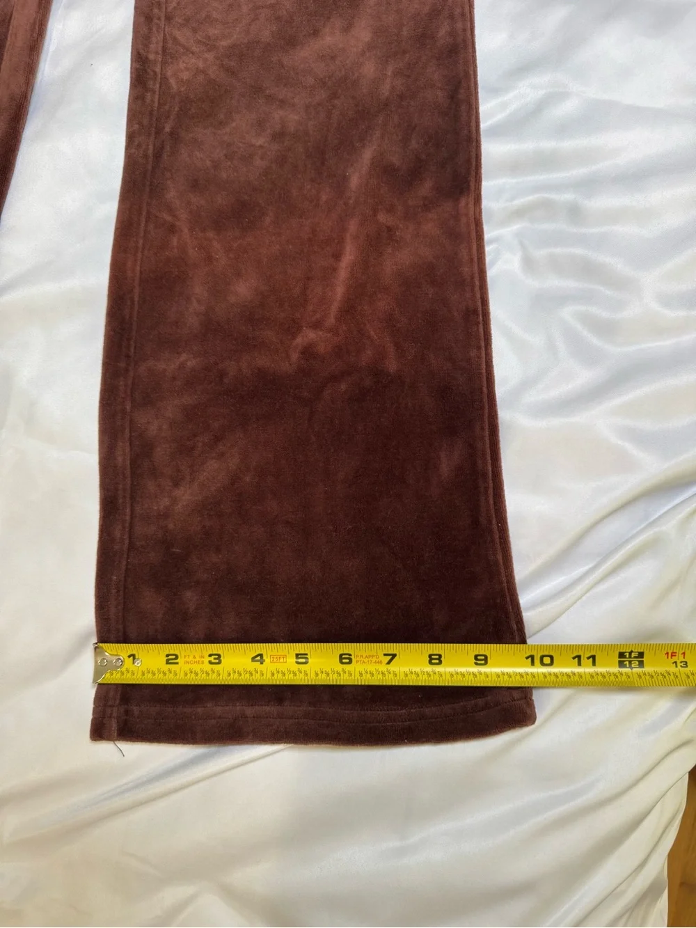Blu Chic Cozy Brown Velour Flared Lounge Pants, Women’s Small